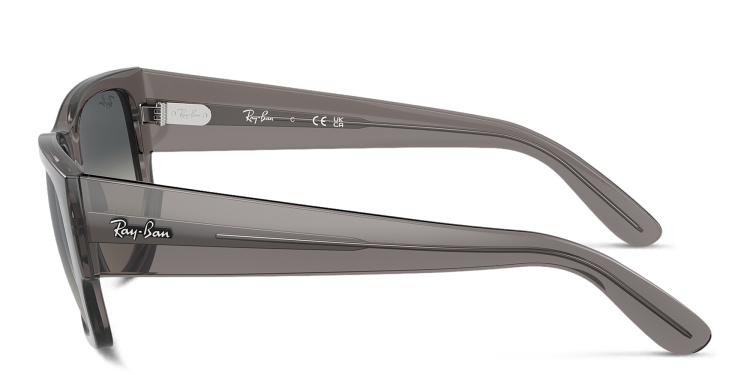 Shop Ray-Ban Carlos Unisex Rectangle Sunglasses in Grey online.