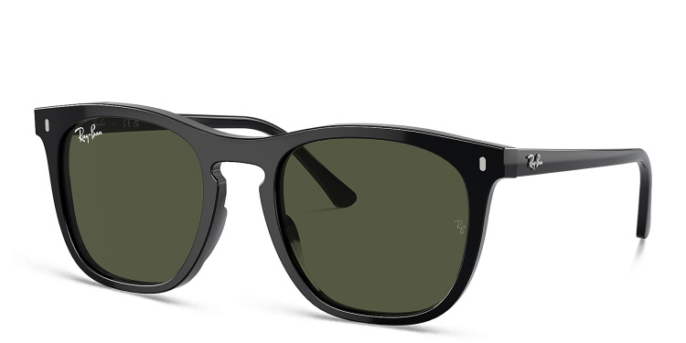 Shop Ray-Ban Logo Unisex Square Sunglasses in Black online.