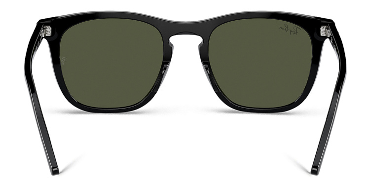 Shop Ray-Ban Logo Unisex Square Sunglasses in Black online.