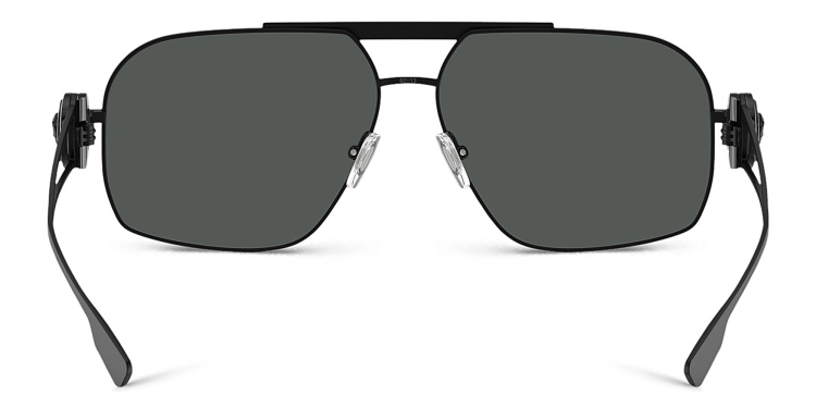 Shop VERSACE Medusa Irregular Sunglasses in Black online.