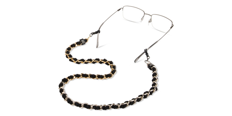 Shop MASHUT Carbone Unisex Glasses Chain in Black online.