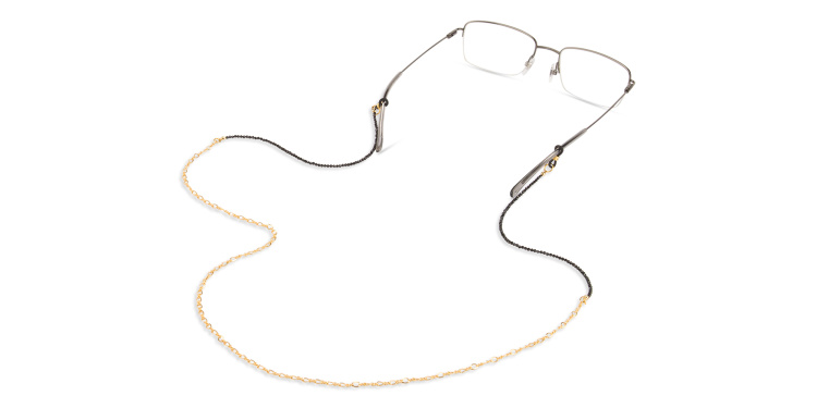 تسوق سلسلة للنظارات للجنسين من حجر الإسبنيل الأسود ديفيوزر طوكيو بلون أسود أونلاين.