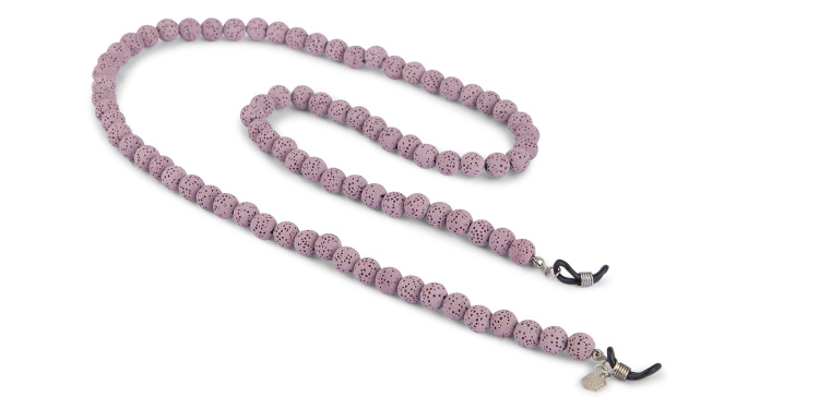 Shop The RICCI DISTRICT Lava Stone Unisex Glasses Chain in Purple online.