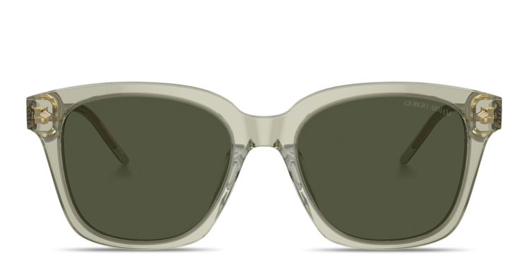 تسوق نظارات شمسية مربّعة بتوقيع العلامة جورجو أرماني بلون أخضر أونلاين.