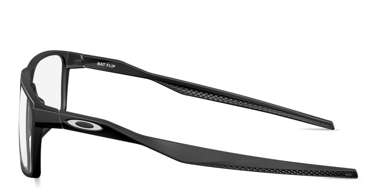 Shop Oakley Bat Flip Wide Rectangle Eyeglasses in Black online.