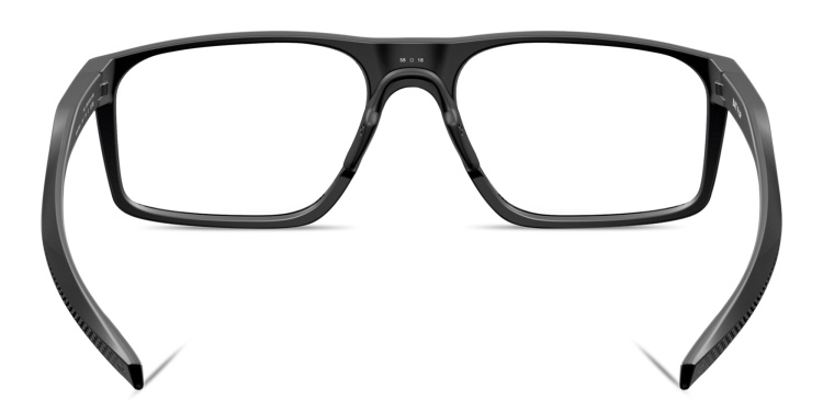 Shop Oakley Bat Flip Wide Rectangle Eyeglasses in Black online.
