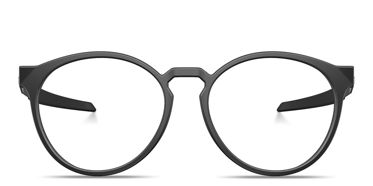 Shop Oakley Exchange R Round Eyeglasses in Black online.