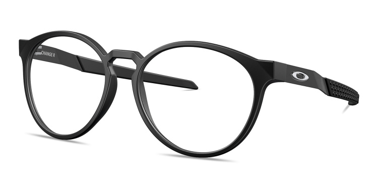 Shop Oakley Exchange R Round Eyeglasses in Black online.