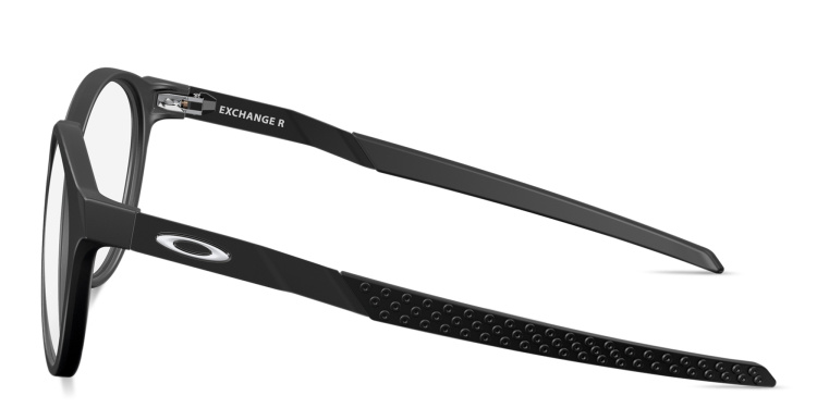 Shop Oakley Exchange R Round Eyeglasses in Black online.