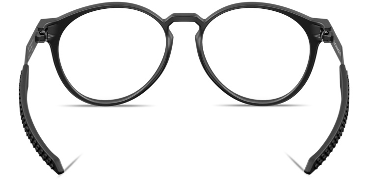 Shop Oakley Exchange R Round Eyeglasses in Black online.