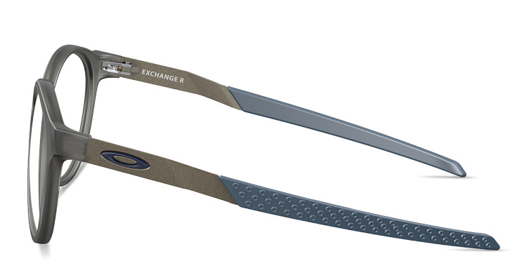 Shop Oakley Exchange R Round Eyeglasses in Grey online.