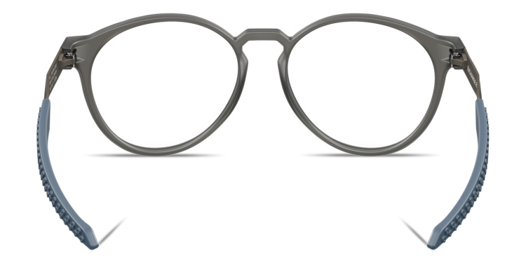 Shop Oakley Exchange R Round Eyeglasses in Grey online.