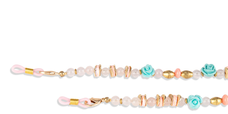 Shop Melissa Devaux Bijoux Talaïa Glasses Chain in Rose online.