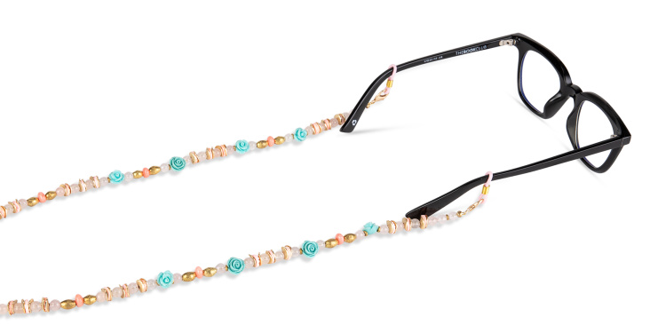 Shop Melissa Devaux Bijoux Talaïa Glasses Chain in Rose online.