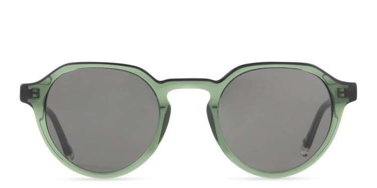 Shop EYE'M Round Sunglasses in Green online.