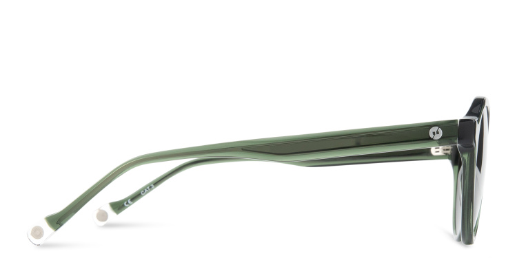 Shop EYE'M Round Sunglasses in Green online.