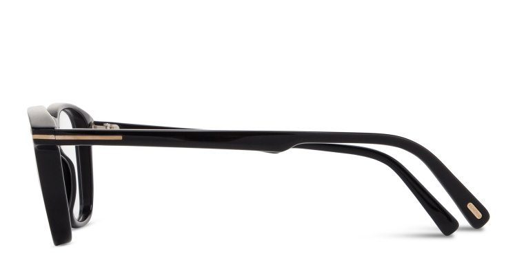 Shop TOM FORD T Logo Square Eyeglasses in Black online.