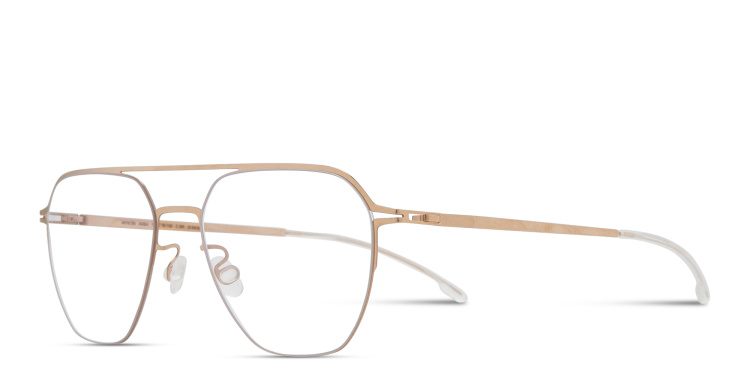 Shop MYKITA Imba Unisex Aviator Eyeglasses in Gold online.