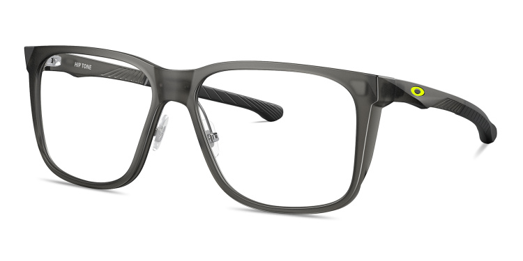 Shop Oakley Hip Tone Square Eyeglasses in Grey online.