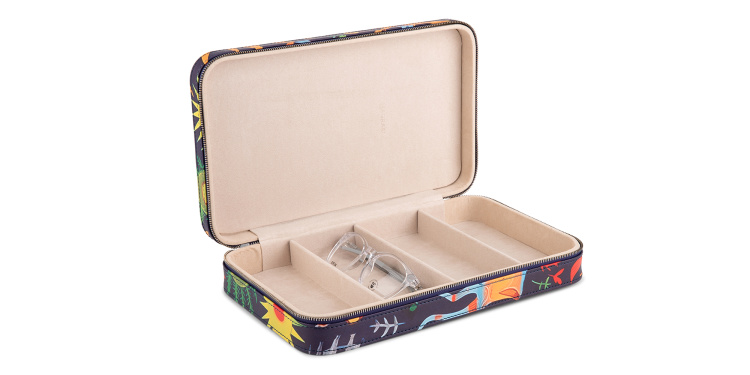 تسوق علبة نظارات للسفر من الجلد للجنسين علبة نظارات MO بلون متعدّد الألوان أونلاين.