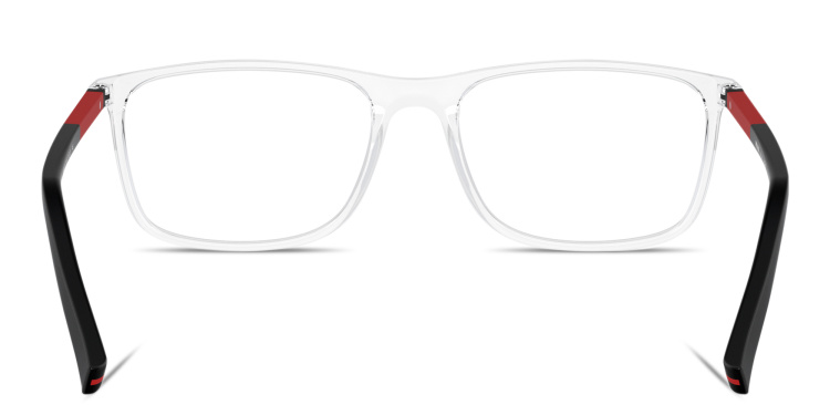 تسوق نظارات طبية مستطيلة واسعة برادا بلون شفاف أونلاين.