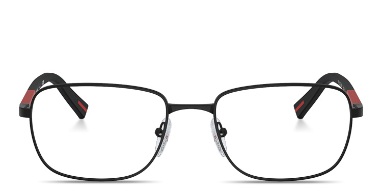 تسوق نظارات طبية مربّعة واسعة برادا لينيا روسا بلون أسود أونلاين.