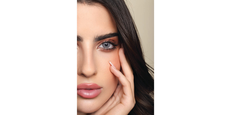 Shop DAHAB Monthly Color Contact Lenses - Blue in Blue online.