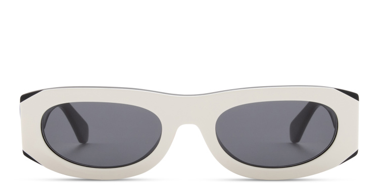 Shop OFF WHITE Orlando Unisex Oval Sunglasses in White online.