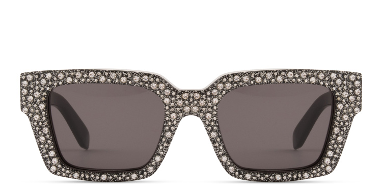 Shop OFF WHITE Virgil Unisex Square Sunglasses in Black online.