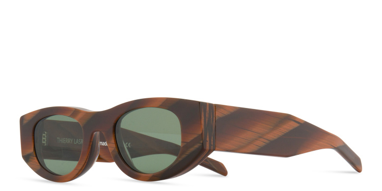 Shop THIERRY LASRY Mastermindy Unisex Oval Sunglasses in Orange online.