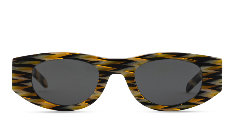 Shop THIERRY LASRY Mastermindy Unisex Oval Sunglasses in Yellow online.