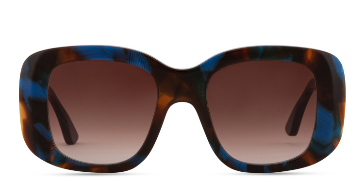 Shop THIERRY LASRY Swimmy Oversized Round Sunglasses in Brown online.