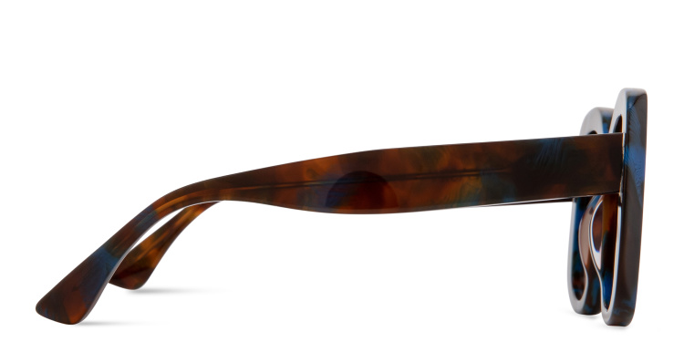 Shop THIERRY LASRY Swimmy Oversized Round Sunglasses in Brown online.