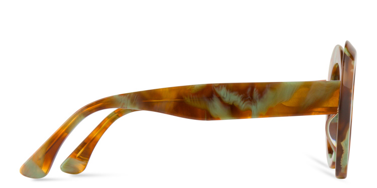 Shop THIERRY LASRY Pulpy Round Sunglasses in Green online.