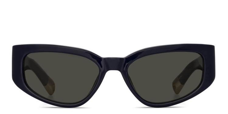Shop JACQUEMUS Gala Cat-Eye Sunglasses in Blue online.