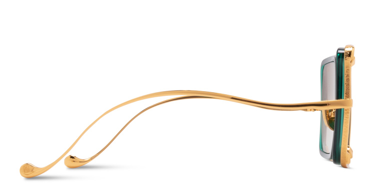 Shop ANNA KARIN KARLSSON White Moon Limited 5th Edition Oversized Square Sunglasses in Green online.