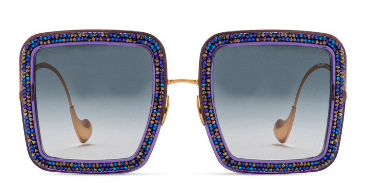 Shop ANNA KARIN KARLSSON Beaming Sky Limited Edition Oversized Square Sunglasses in Purple online.