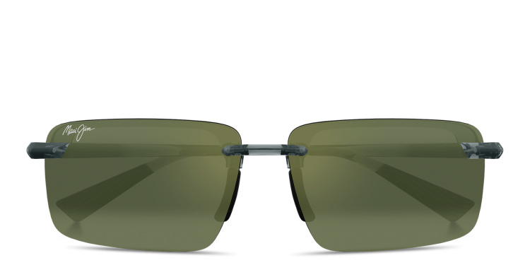 Shop Maui Jim Laulima Unisex Rimless Rectangle Sunglasses in Clear online.