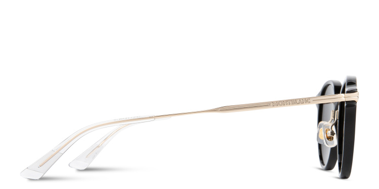 Shop MONTBLANC Nib Panthos Sunglasses in Black online.