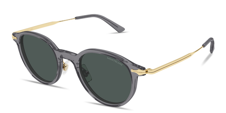 Shop MONTBLANC Nib Panthos Sunglasses in Grey online.