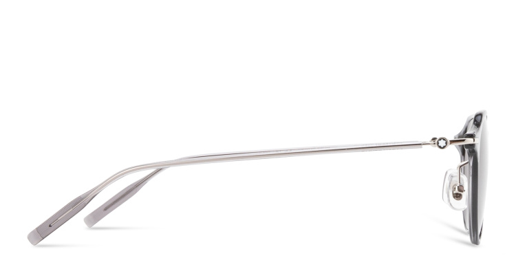 Shop MONTBLANC Snowcap Panthos Sunglasses in Grey online.