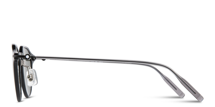 Shop MONTBLANC Snowcap Panthos Sunglasses in Black online.