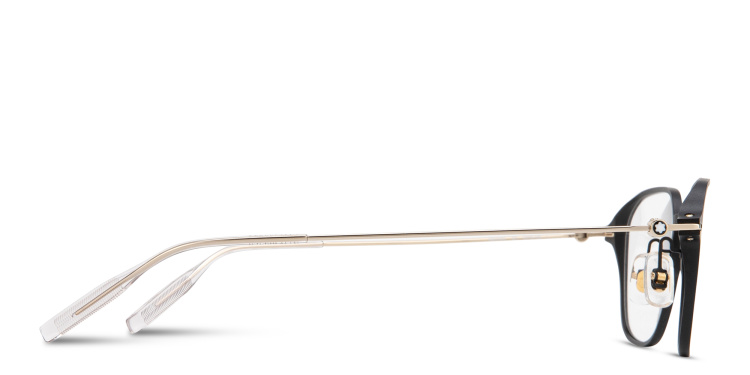 تسوق نظارات طبية مربّعة بشعار الإكليل الثلجي مونت بلانك بلون أسود أونلاين.