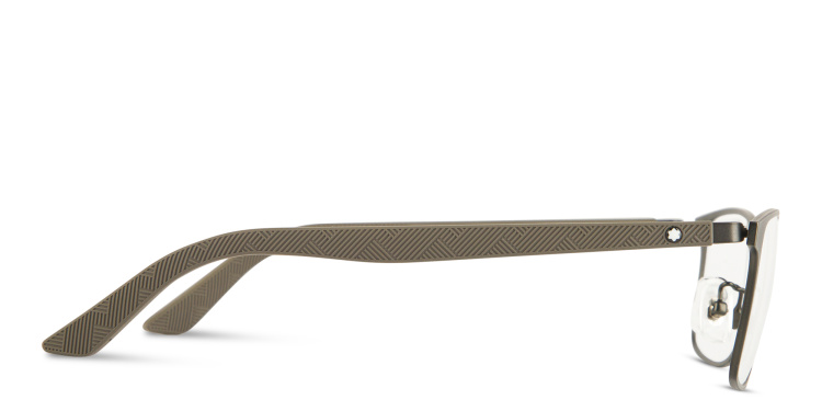 تسوق نظارات طبية مستطيلة بشعار الإكليل الثلجي مونت بلانك بلون رصاصي أونلاين.