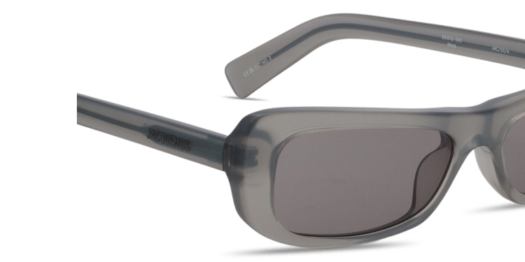 Shop JACQUEMUS Capri Rectangle Sunglasses in Grey online.