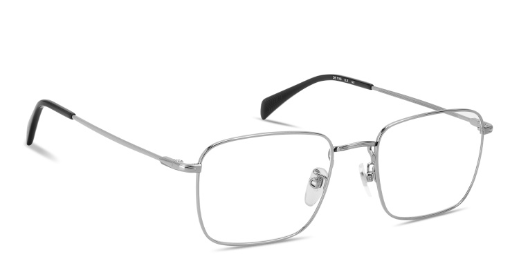 Shop DAVID BECKHAM Talisman Square Eyeglasses in Silver online.