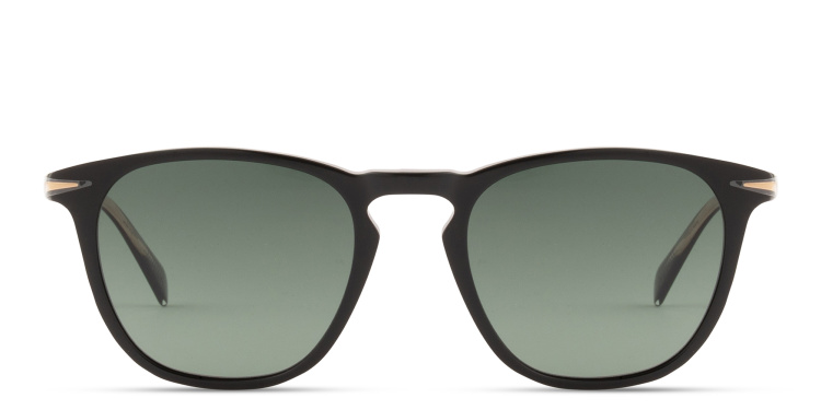 Shop DAVID BECKHAM Talisman Square Sunglasses in Black online.
