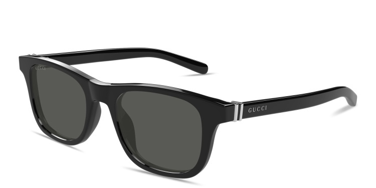 Shop GUCCI Web Pillow Sunglasses in Black online.