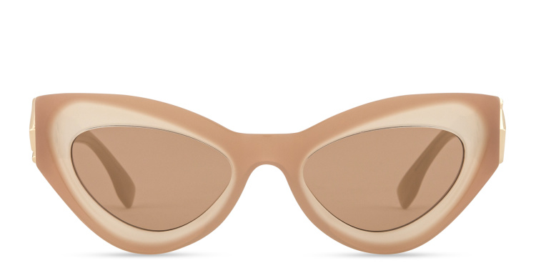 Fendi mirrored rimless cat eye sunglasses shop