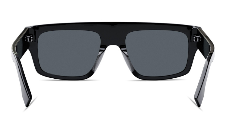 Shop FENDI Fendigraphy Brown Rectangular Sunglasses in Black online.
